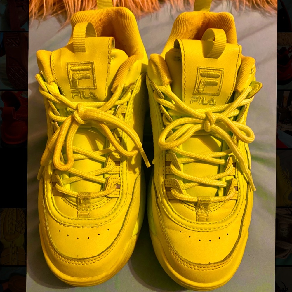 Fila Disruptor Neon Yellow Green Sneaker Size 8